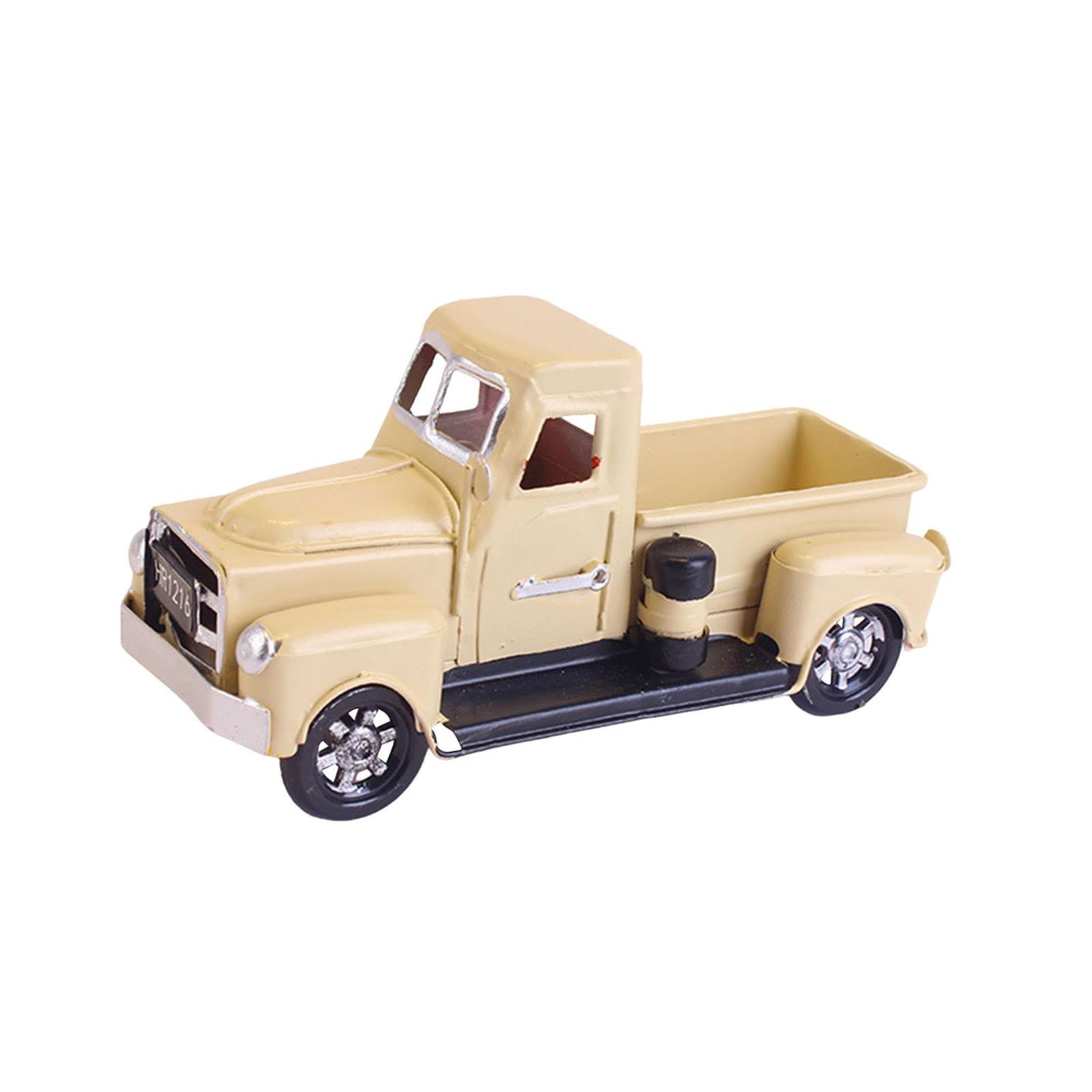 Magideal - Adornos De Metal Rústicos Decorativos De Diseño Vintage Para Camión De Granja Navideño, Para Decoración Navideña De Jardín Interior Y Exterior Beige