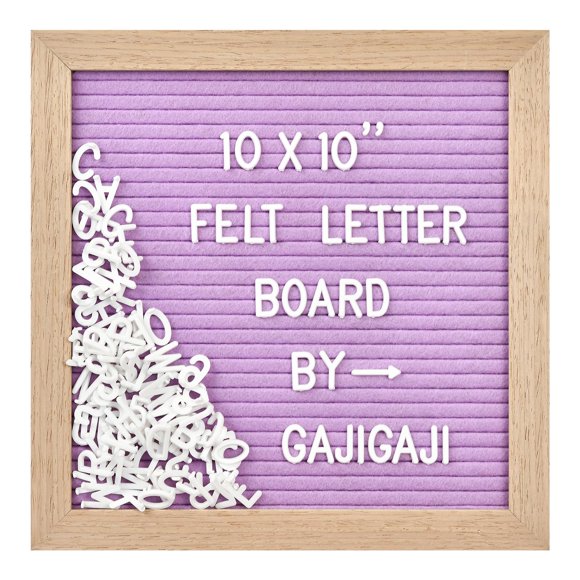 Tablero de Letras GAJIGAJI 25x25 cm Marco de Madera Morado