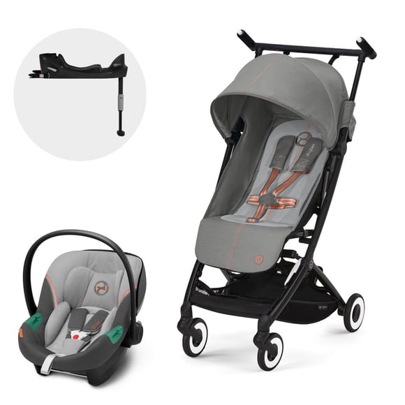 Coche Travel System Libelle Gris + Aton S2 + Base Isofix