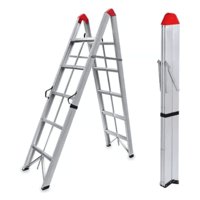 Genérico - Escalera Plegable Aluminio 5 Escalones Tipo Tijera 150Kg