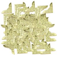 Magideal - 100 Uds Protectores De Esquinas De Libros De Metal Carpetas Protector De Esquinas Artesanía Protectora Estilo Vintage Álbum De Fotos Esquina Para Menú Oro