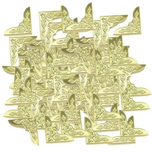 Magideal - 100 Uds Protectores De Esquinas De Libros De Metal Carpetas Protector De Esquinas Artesanía Protectora Estilo Vintage Álbum De Fotos Esquina Para Menú Oro