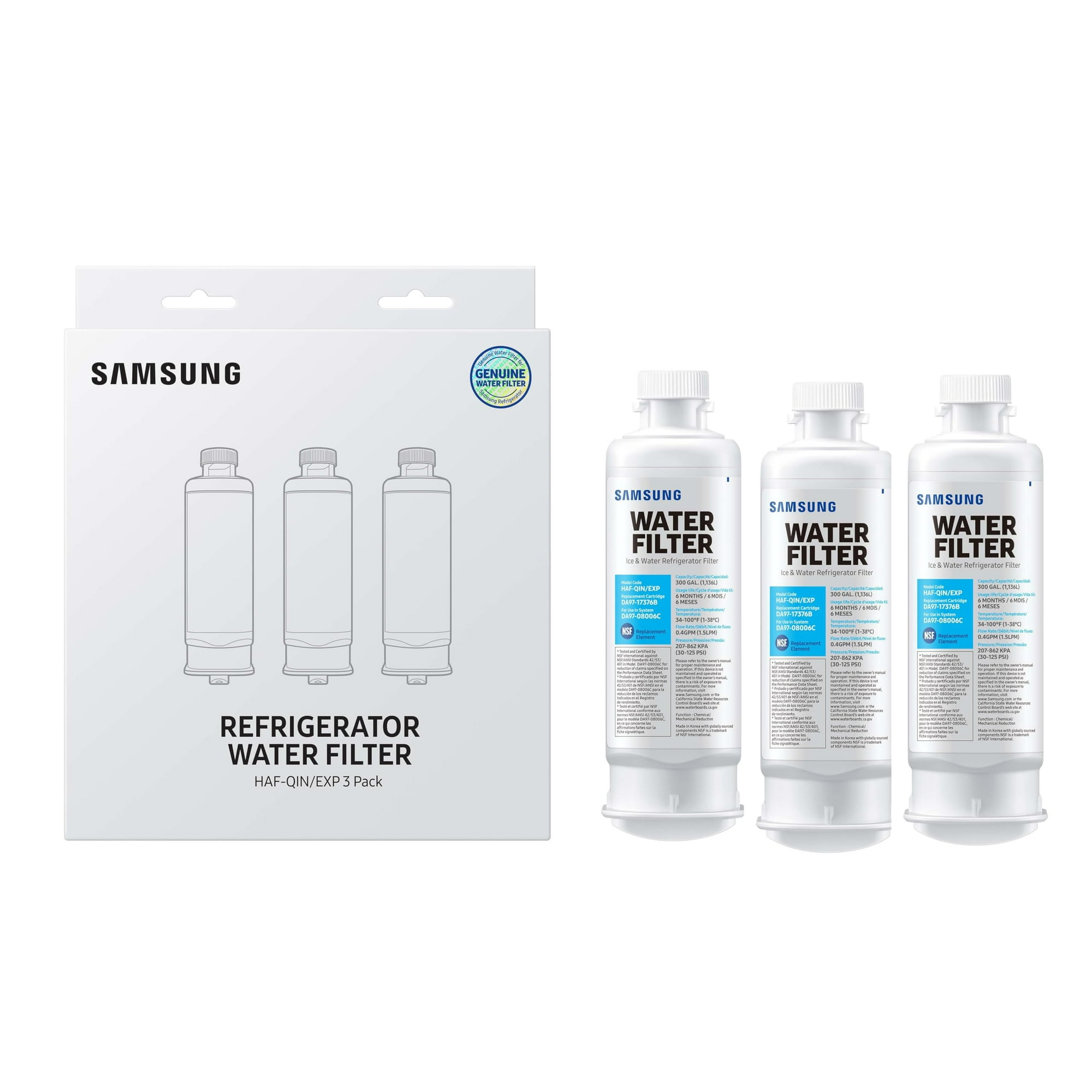 Filtros De Agua Y Hielo Samsung Haf-qin-3p Para Refrigerador