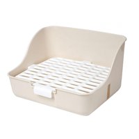 Ioensy - Caja De Arena Para Conejos, Inodoro Desmontable, Suministros Para Mascotas, Animales Pequeños, Color Blanco