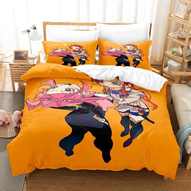 The Vampire Dies in No Time Bedding Set Cartoon Anime three-piece set Adult Kid Bedroom Duvet cover Sets Home Textiles Bed Sheets