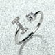 thumbnail image 1 of Stylish Silver A-Z Initial Rings for Weddings, Bridesmaids, and Couples - Perfect Gifts for Love and Fashion, 1 of 5