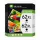 thumbnail image 1 of Cartuchos de Tinta ReliInk 62XL Negro Paquete de 2 de Alta Capacidad, 1 of 8