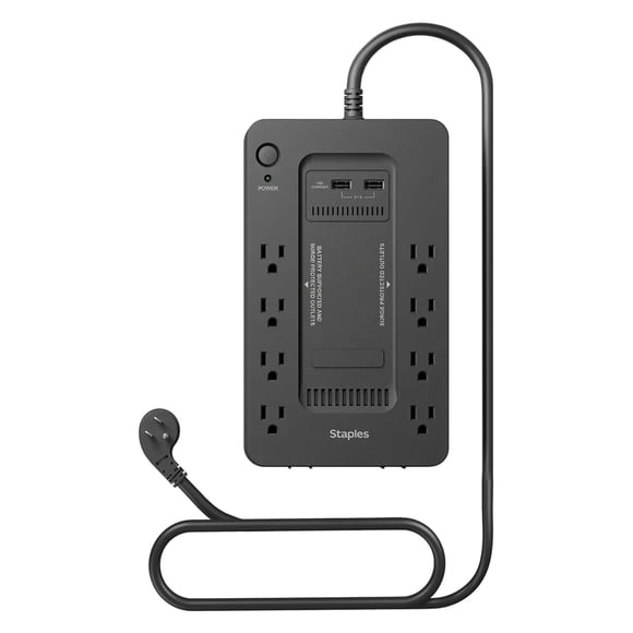 UPS Staples TECH 650VA con 8 Salidas y Protección contra Sobretensiones