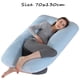 thumbnail image 5 of Almohada para embarazadas, almohada en forma de U desmontable y lavable, cojín grande, almohada de cintura, 5 of 5