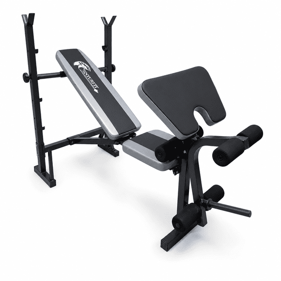 Banco Multifuncional Centurfit Gym Pecho Bicep 5 En 1 Pesas Gris