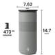 thumbnail image 2 of Vaso aislante Elemental Artisan de triple pared, 470 ml, grafito, 2 of 8