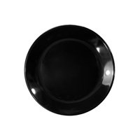 Kulsan - Set De 6 Platos Melamina Redondo Negra 20 Cm Línea Clásica