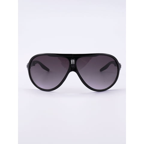 Polasup Gafas Lentes De Sol Gafas De Sol Estilo Aviador, Montura Negra Brillante Y Lentes Oscuros, Diseño Elegante Y Moderno