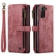 thumbnail image 1 of Wallet Case Artificial Leather Card Holder, Magnetic Kickstand & Zipper For Samsung Galaxy S23 S22 S21 S20 Ultra S21 FE S10 S9 S8 Plus Note 10 Note 20 Ultra, 1 of 3