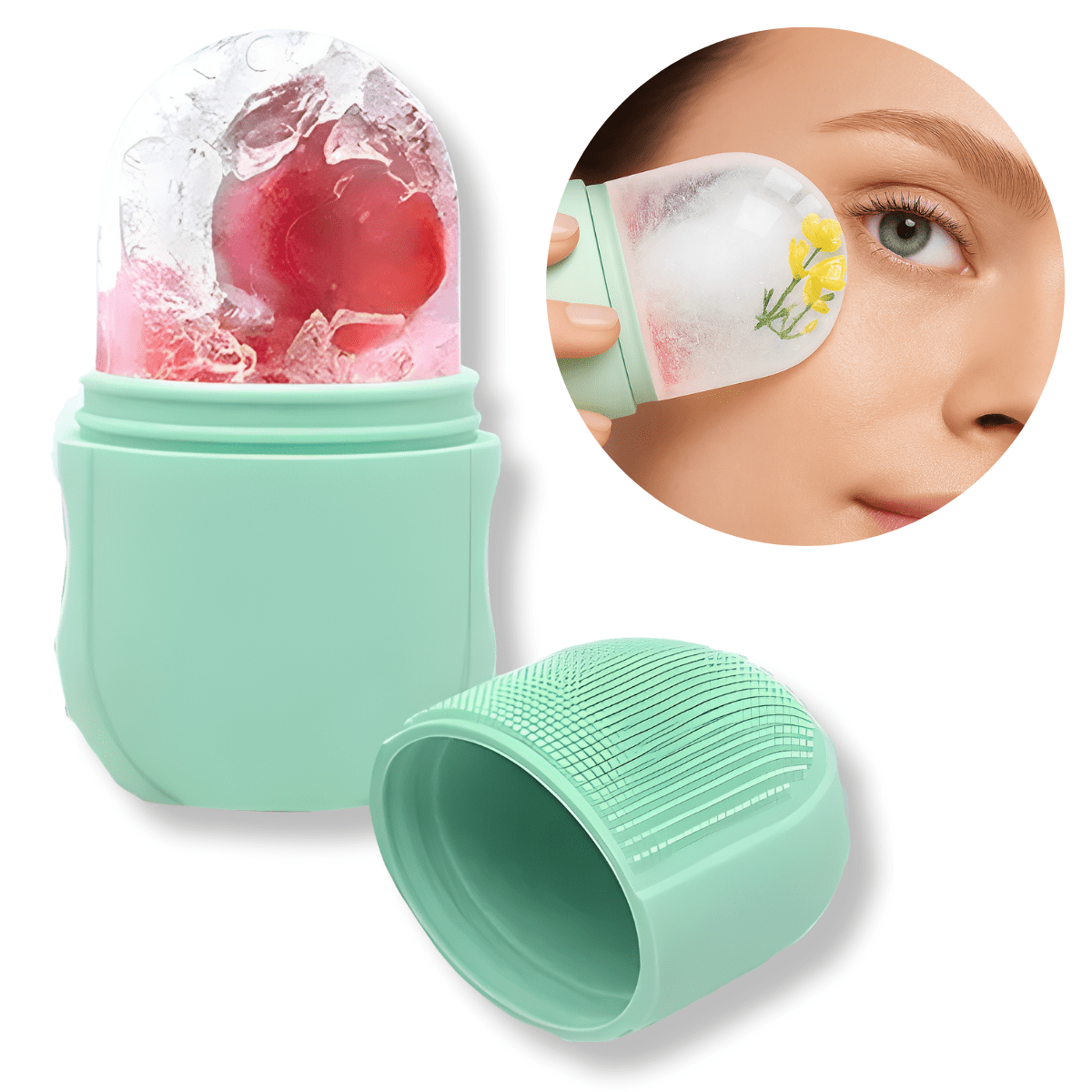 Genérico - Molde Silicona Rodillo Hielo Masajeador Facial Terapia Frío