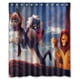 thumbnail image 1 of Cortina de ducha de gato gruñón, juego de cortinas de baño con ganchos, tamaño 60 x 72 pulgadas, 1 of 3