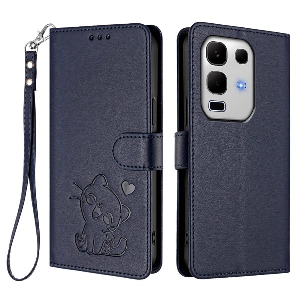 Funda de Gato tipo Libro para Infinix Note 50S, Azul
