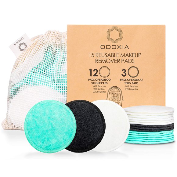Almohadillas reutilizables de bambú ODOXIA 15 + bolsa