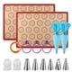 thumbnail image 1 of Juego De Alfombrillas Para Hornear Macaron De Silicona (16 Piezas) Con Accesorios, 1 of 9