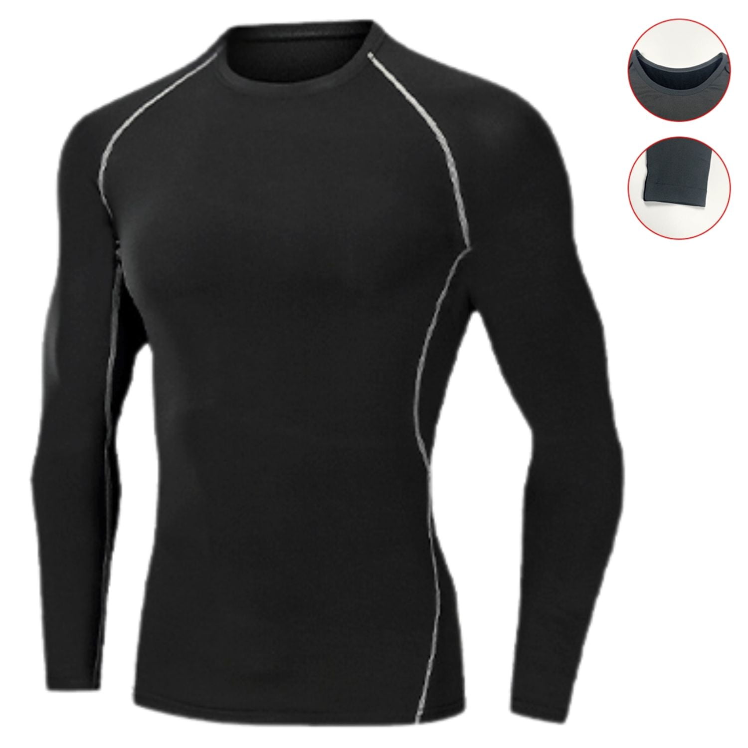 Likeshop - Camiseta Hombre Primera Capa Elasticada Manga Larga Deportiva 305