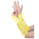 thumbnail image 5 of INSPIRE CHIC Guantes sin dedos para mujer Calentadores de brazo de satén con cuentas de lazo calado y bucle para el dedo Amarillo Talla única, 5 of 6