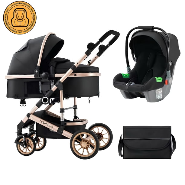 Coche Travel System Con Accesorios Musso Negro LuBabycas