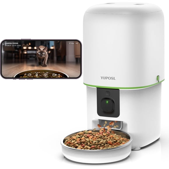 Comedero automático para gatos Yuposl 4 L con cámara HD 1080P y WiFi