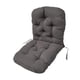 thumbnail image 2 of Cojín Para Respaldo De Asiento Al Aire Libre, Cojín Para Silla Mecedora De Temporada Para Primavera Y Verano, Gris Oscuro, 2 of 5