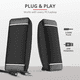 thumbnail image 3 of Altavoces pequeños para portátil, fuente de alimentación USB con cable, mini altavoces portátiles 2.0 para computadora de escritorio/PC/portátil, 3 of 8