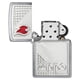 thumbnail image 4 of Mechero de bolsillo Zippo Tiles con diseño de emblema en cromo cepillado, 4 of 6