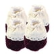 thumbnail image 5 of 4 piezas antideslizante silla pierna protectores de piso gorras calcetines de tela púrpura oscuro, 5 of 5