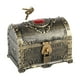 thumbnail image 2 of Cofre Pirata Baúl Tesoro Infantil Caja Joyería Decorativa con Cerradura Estilo Antiguo Multifuncional para Regalar Cumpleaños Decoración Casa Oficina Bronce, 2 of 5