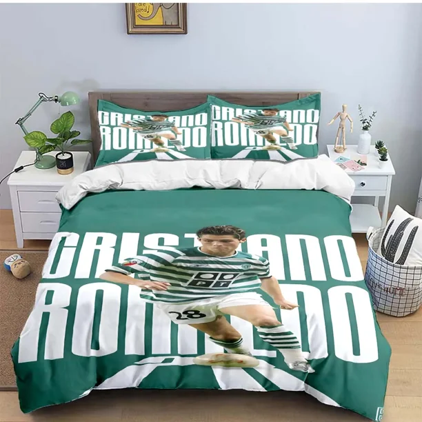 Fashion Football R-Ronaldo Digital Printing Bedding Set Duvet Cover Comforter Bed Youth Kids Girl Boys Birthday Gift