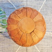 Made In Marruecos - Puff Camel De Cuero Sin Bordados