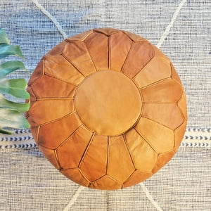 Made In Marruecos - Puff Camel De Cuero Sin Bordados