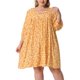 thumbnail image 1 of Agnes Orinda Vestido de Verano Talla Grande para Mujeres Escuelas Universidades con Cordón Cuello en V Babydoll Midi Flowy Vestidos Sundress 4X Naranja, 1 of 6