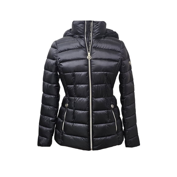 Chaqueta Mujer Michael Kors Negra Con Capucha Plegable