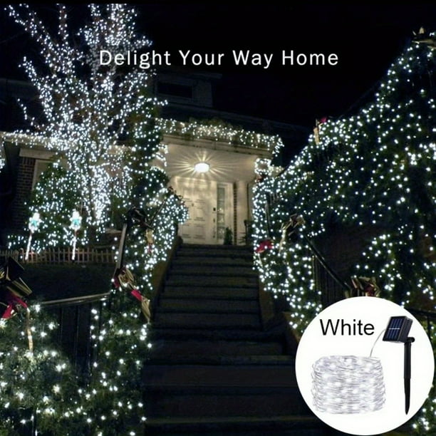 300LEDs LED Solar Powered Copper Wire String Lights Outdoor, Waterproof, 8 Modes Fairy Lights For Garden, Patio, Party, Yard, Christmas (Warm White/White/Multicolour)