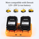 thumbnail image 4 of DCB102 DCB118 DCB112 Batería Li-ion Doble Carga Puertos USB Duales Cargador para De*Walt 12V 14.4V 18V 20V 6A DCB101 DCB200 DCB201, 4 of 9