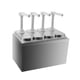 thumbnail image 1 of Dispensador de salsas Estación de bombeo de condimentos de 1 l, caja exterior de material acero inoxidable de grado alimenticio y caja interior de plástico Apl 4 bomba, 1 of 5
