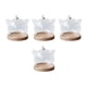 thumbnail image 3 of Mini Cúpula de Cristal de 4 Piezas, Tarros de Plantas Y Flores con Tapa, Cúpulas de Cristal Decorativas para Decoración de Mesa de Fiesta , Base de madera de gato, 3 of 5
