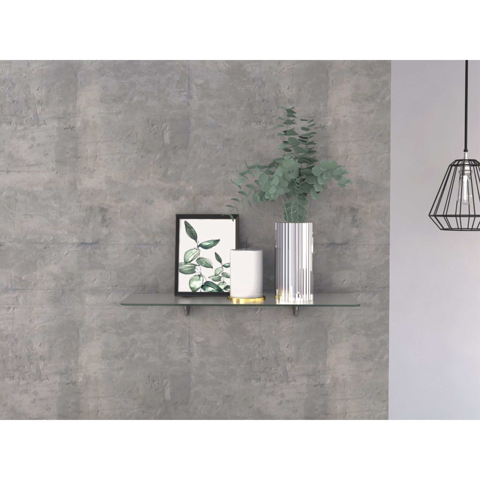 Tuhome - Repisa Rectangular De Baño En Vidrio 7x15x40 Cm