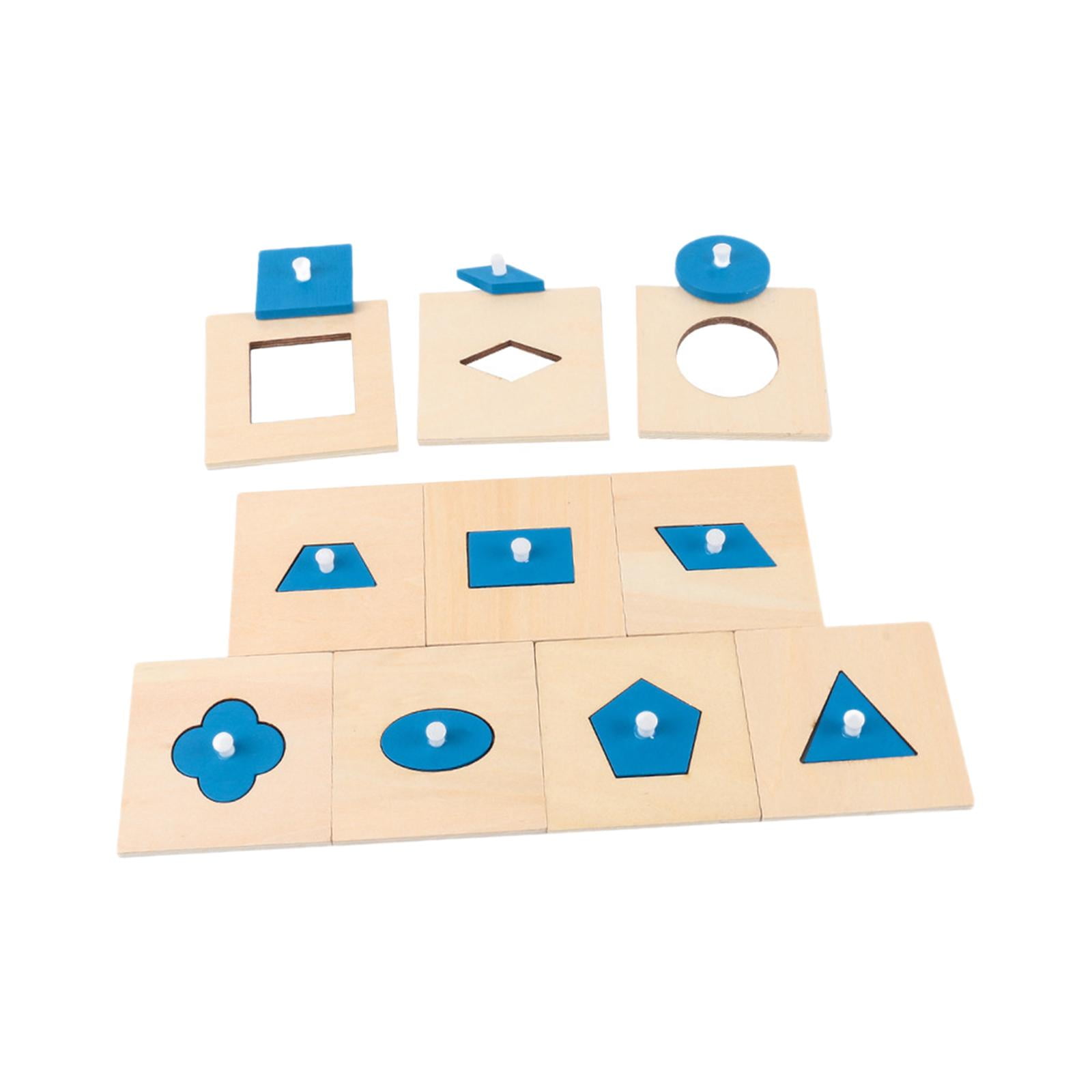 Bothyi - Rompecabezas De Geometría De Madera Juguete Sensorial Fácil Uso Habilidades Motoras Finas Juguete Montessori