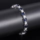 thumbnail image 5 of Pulsera de Tenis de Plata Esterlina 925 para Mujer Blanca/azul Real Cuadrada Alterna Cubo de Hielo CZ Diamante Simulado Pulseras de Tenis Longitud 6-7 Pulgadas, 5 of 7