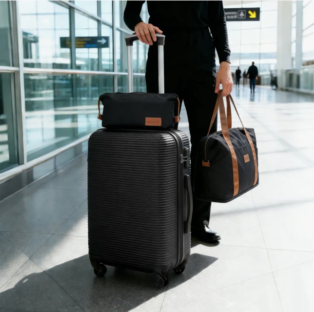 Atlas - Maleta Cabina 10 Kg Equipaje + Accesorios Negro