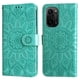 thumbnail image 5 of Funda tipo cartera FOXDOCK para Xiaomi Poco F3 , diseño girasol en relieve, cuero PU, cierre magnético, soporte y tarjetero, 5 of 5