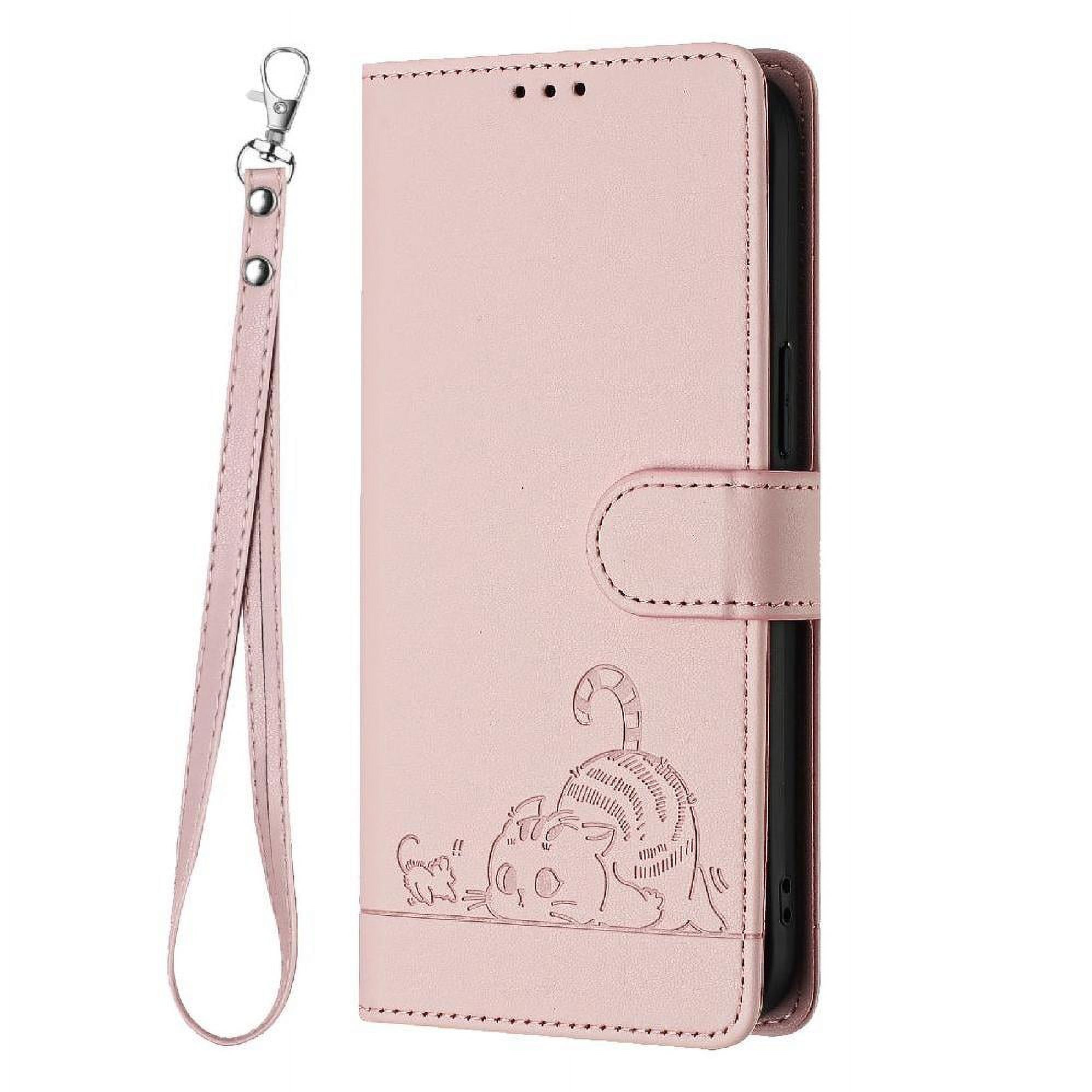 Funda Tipo Cartera Foxdock Para Samsung Galaxy A01 Con Soporte, Ranuras, Rfid, Diseño De Gato