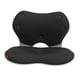thumbnail image 1 of Cojín Para Silla Trasera Con Soporte Lumbar Plegable, Alivio Del Dolor De Estilo Japonés, Negro, 1 of 5