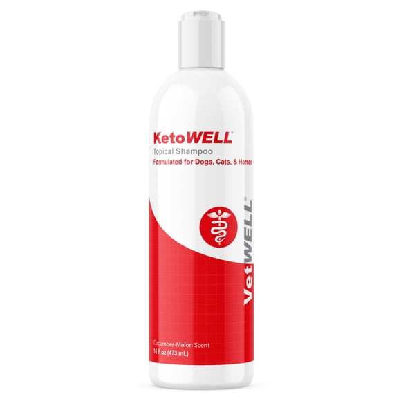 Shampoo tópico KetoWELL de VetWELL para perros, gatos y caballos 480 ml