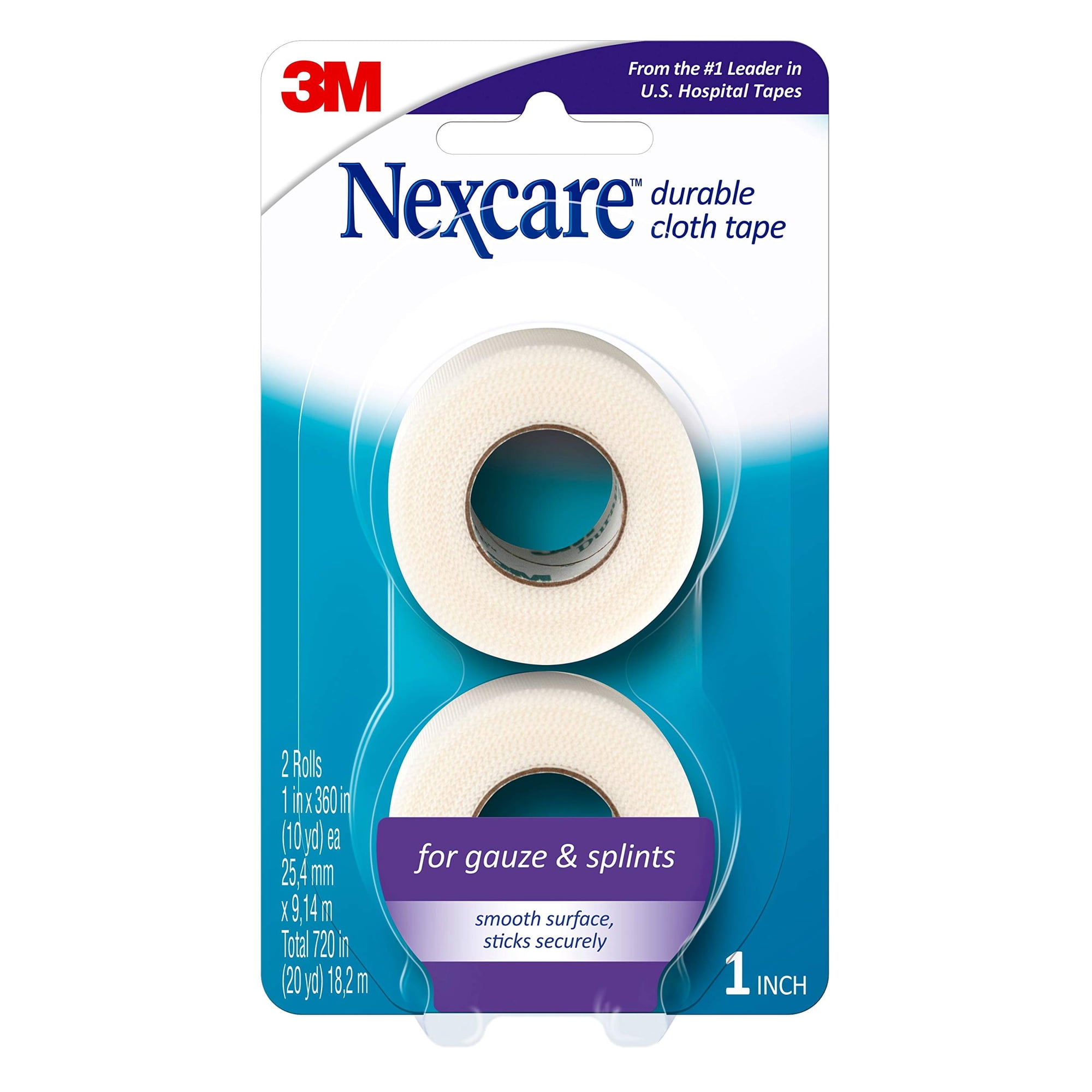 Cinta De Tela Nexcare Durable Woven, 2 Rollos, 1 Cm X 9 M